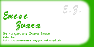 emese zvara business card